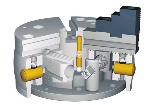 SCHUNK雄克剎車盤產品主要是種類繁多，已一個年產1000W片的企業(yè)，通常剎車盤型號在上千種。每次加工不同產品需要進行卡爪的換爪。